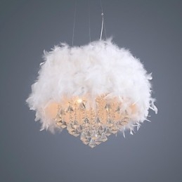 Suspension moderne contemporaine en cristal électroplaqué de style mini tambour