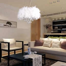 Suspension moderne contemporaine en cristal électroplaqué de style mini tambour