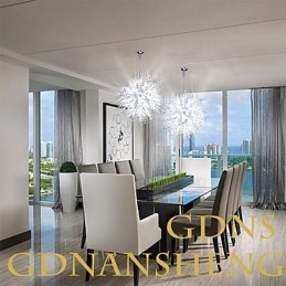 Lustre suspendu Globe Crystal en métal chromé