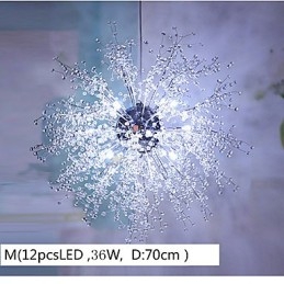 Lustre suspendu Globe Crystal en métal chromé