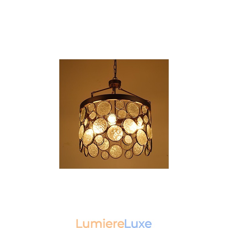 Lustre vintage en fer et verre