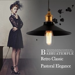 Suspension rétro classique de style européen, luminaire suspendu, diamètre de l'ampoule : 22 cm