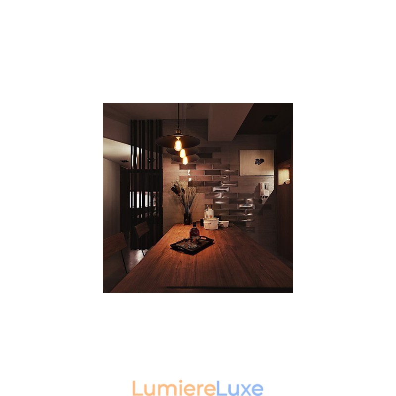 Suspension rétro classique de style européen, luminaire suspendu, diamètre de l'ampoule : 22 cm