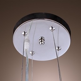 Suspension contemporaine moderne en métal galvanisé et cristal