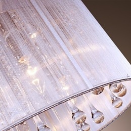 Suspension contemporaine moderne en métal galvanisé et cristal