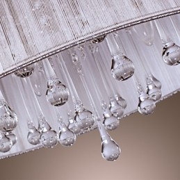 Suspension contemporaine moderne en métal galvanisé et cristal