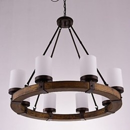 Lustre en bois ancien vintage à faire