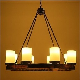 Lustre en bois ancien vintage à faire