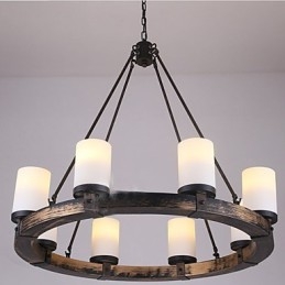 Lustre en bois ancien vintage à faire