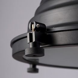 Lampe suspendue rétro en fer noir et abat-jour en verre