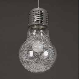 Idées simples avec une grande ampoule Lustre en verre Lampe Droplight