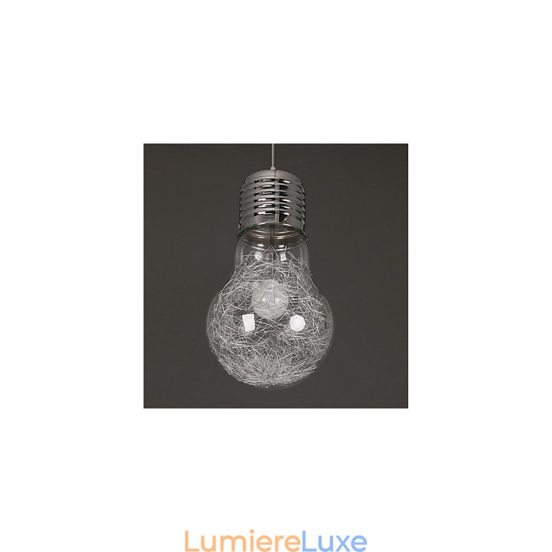 Idées simples avec une grande ampoule Lustre en verre Lampe Droplight