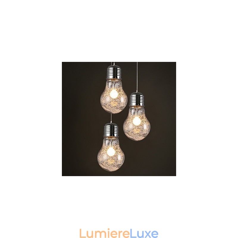 Idées simples avec une grande ampoule Lustre en verre Lampe Droplight