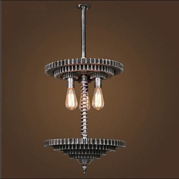 Lustre Lron vintage à engrenages mécaniques créatifs
