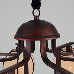 Lustre en métal galvanisé de style mini vintage Rustic Lodge