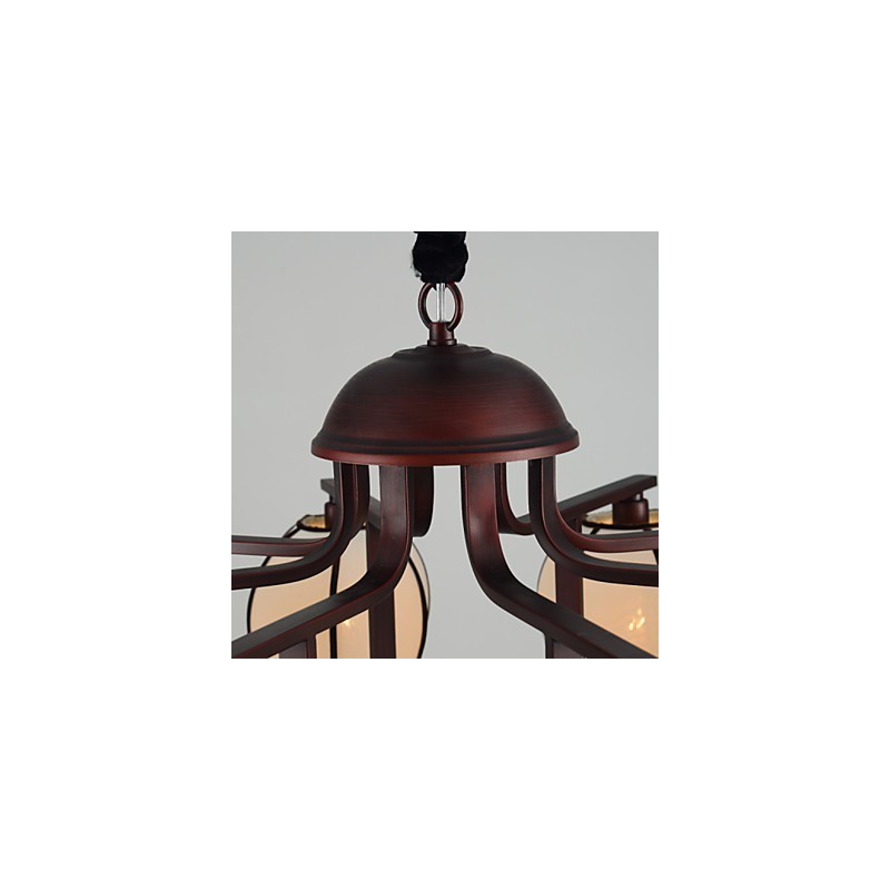 Lustre en métal galvanisé de style mini vintage Rustic Lodge