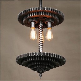 Lustre Lron vintage à engrenages mécaniques créatifs
