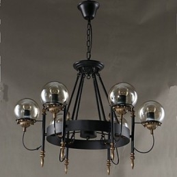 Lustre rond en forme de haricot en verre artistique