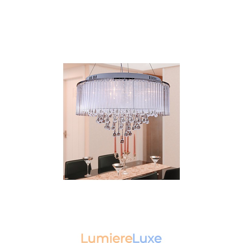 Suspension moderne contemporaine en cristal électroplaqué