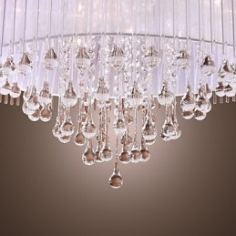 Suspension moderne contemporaine en cristal électroplaqué