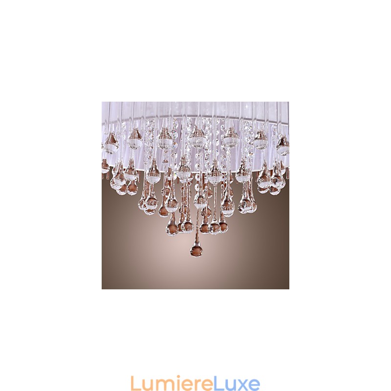 Suspension moderne contemporaine en cristal électroplaqué