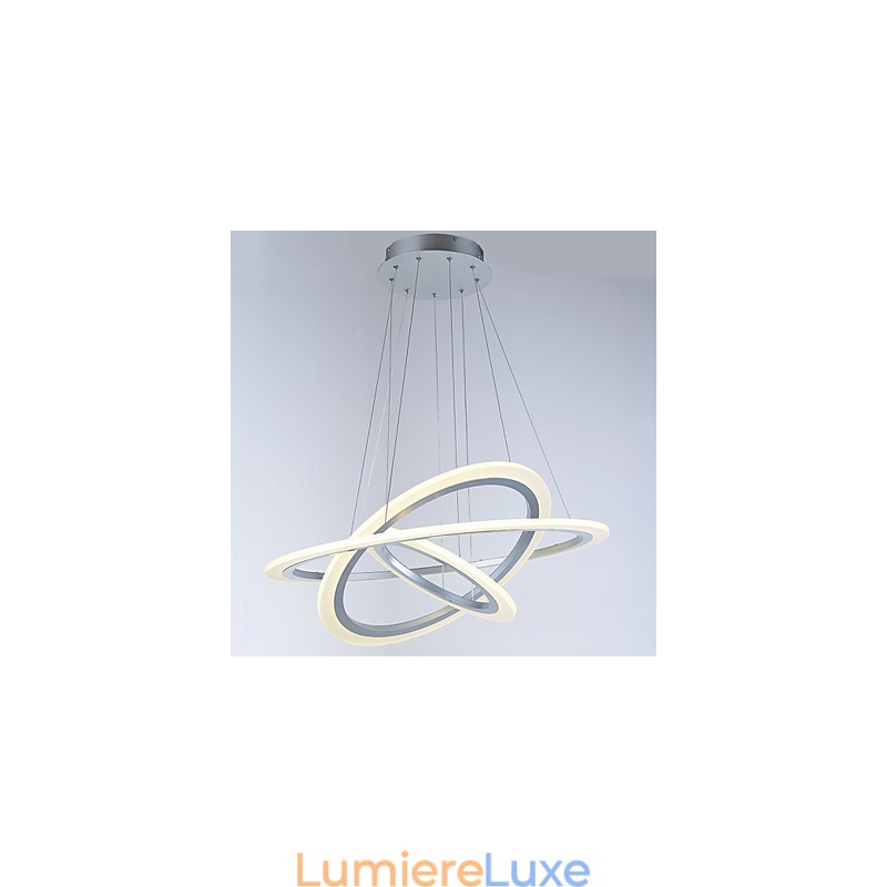 Plafonnier suspendu en acrylique à 3 anneaux, forme DIY, éclairage de lustre