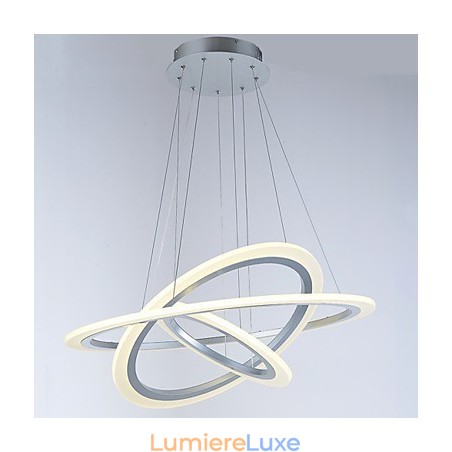 Plafonnier suspendu en acrylique à 3 anneaux, forme DIY, éclairage de lustre Plafonnier suspendu en acrylique à 3 anneaux, forme DIY, éclairage de lustre