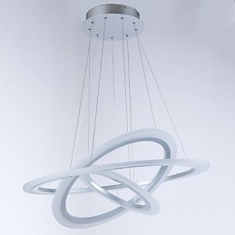 Plafonnier suspendu en acrylique à 3 anneaux, forme DIY, éclairage de lustre