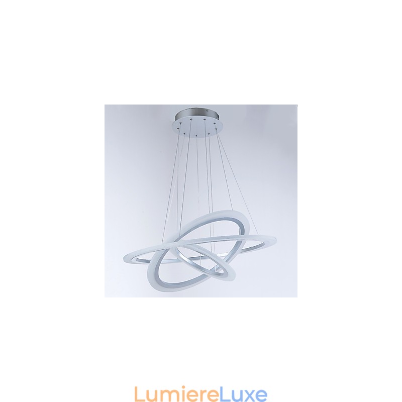 Plafonnier suspendu en acrylique à 3 anneaux, forme DIY, éclairage de lustre