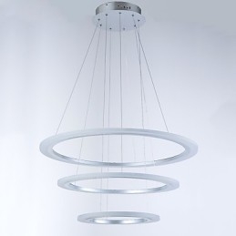 Plafonnier suspendu en acrylique à 3 anneaux, forme DIY, éclairage de lustre