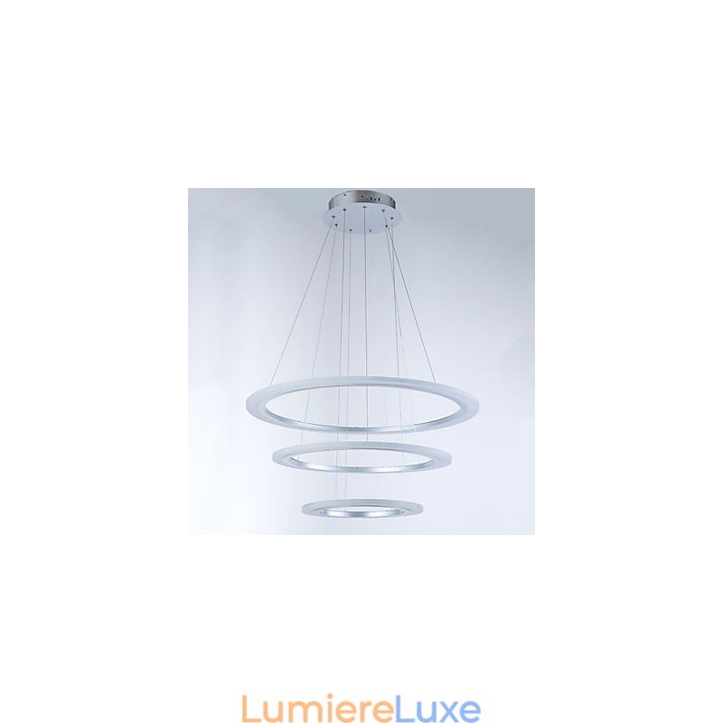 Plafonnier suspendu en acrylique à 3 anneaux, forme DIY, éclairage de lustre