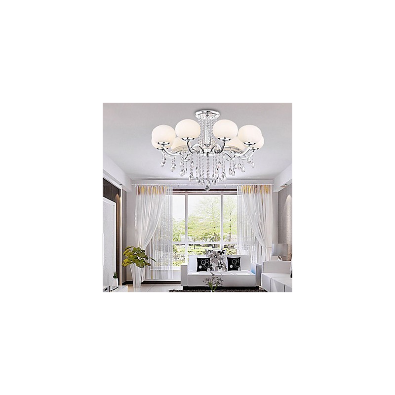 Lustre en cristal de luxe moderne à 9 lumières