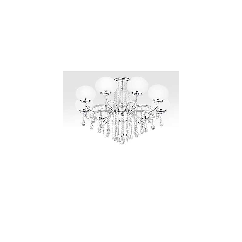 Lustre en cristal de luxe moderne à 9 lumières