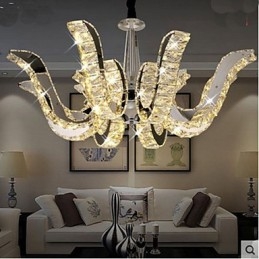 Lampe en cristal Lampe suspendue en cristal de luxe moderne