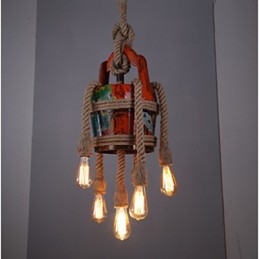 Lustre pavillon en chanvre de style country américain, modèle rétro de produits brevetés