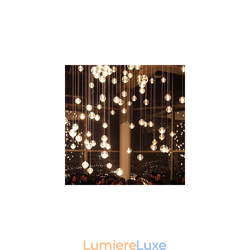 Lampe moderne en cristal de verre Aurora Borealis de style All Over The Sky Star Bocci Droplight