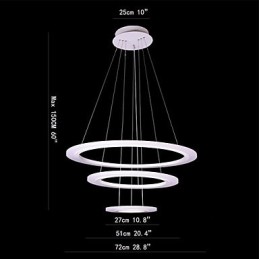 Suspension acrylique moderne et contemporaine de 75 watts