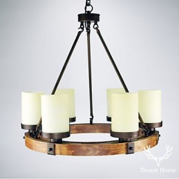 Lustre en bois ancien vintage