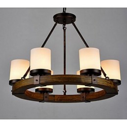 Lustre en bois ancien vintage