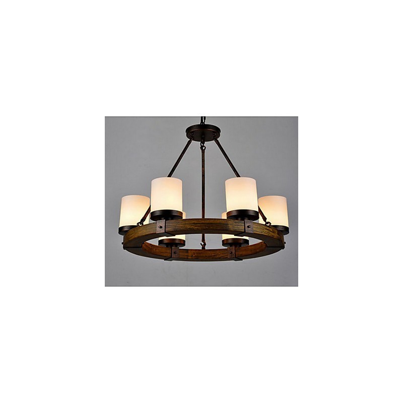 Lustre en bois ancien vintage