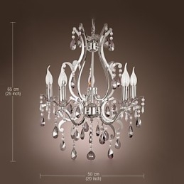 Lustre chromé classique traditionnel