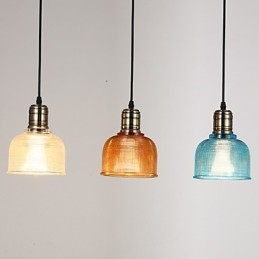 Lustre nordique en vitrail de petite taille, restauré selon des méthodes anciennes