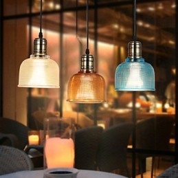 Lustre nordique en vitrail de petite taille, restauré selon des méthodes anciennes