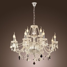 Lustre en verre galvanisé en cristal Rustic Lodge