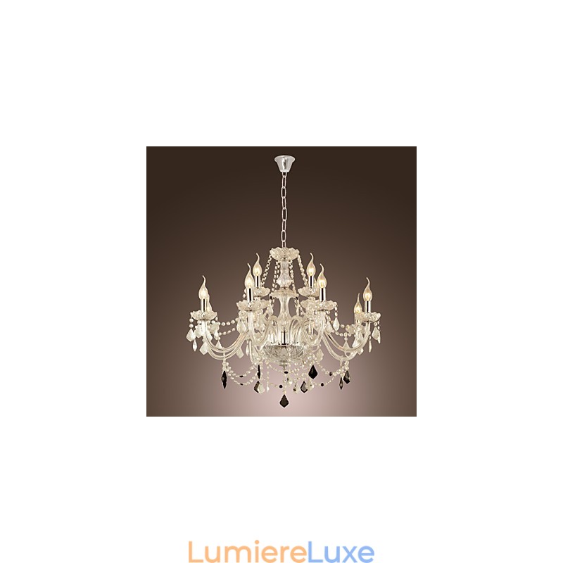 Lustre en verre galvanisé en cristal Rustic Lodge