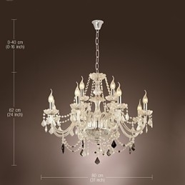 Lustre en verre galvanisé en cristal Rustic Lodge