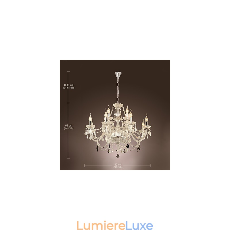 Lustre en verre galvanisé en cristal Rustic Lodge