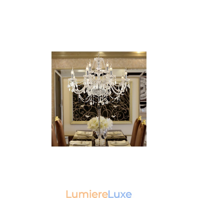 Lustre en verre galvanisé en cristal Rustic Lodge