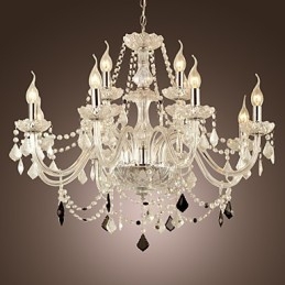 Lustre en verre galvanisé en cristal Rustic Lodge