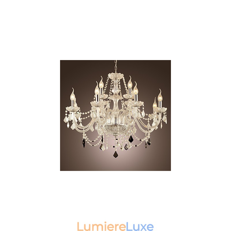 Lustre en verre galvanisé en cristal Rustic Lodge